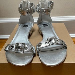 Size 10 silver sandals.